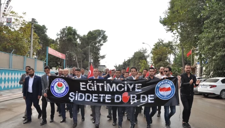 Şanlıurfa’da okul müdürüne saldırıya tepki yürüyüşü