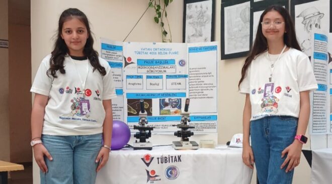 Vatan Ortaokulu’nda TÜBİTAK Bilim Fuarı Açıldı
