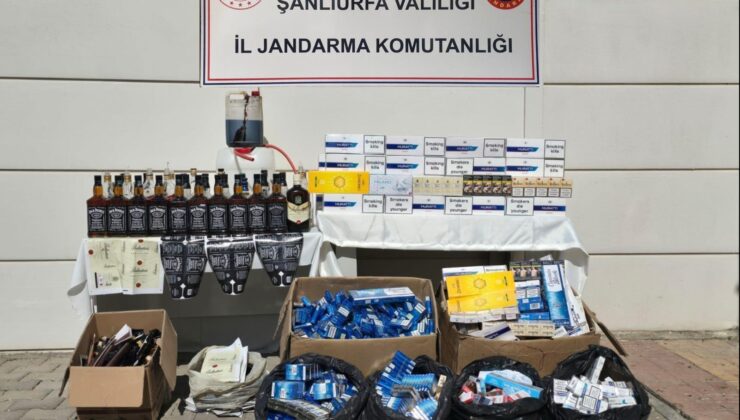 Şanlıurfa’da Jandarmadan sahte içki ve kaçak tütün operasyonu