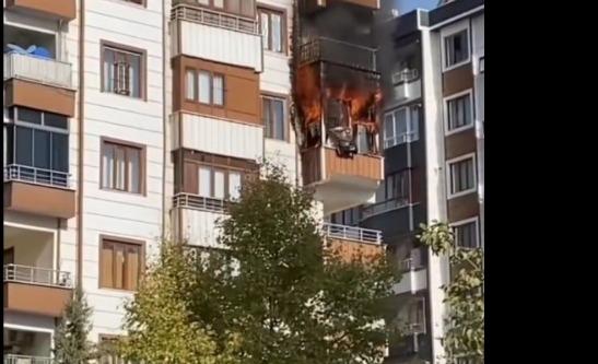 Şanlıurfa’da bir binanın 5. katında yangın paniği!