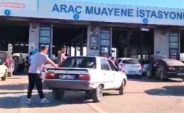 Muane sırasında bir araç istop eti, sürücü zor anlar yaşadı